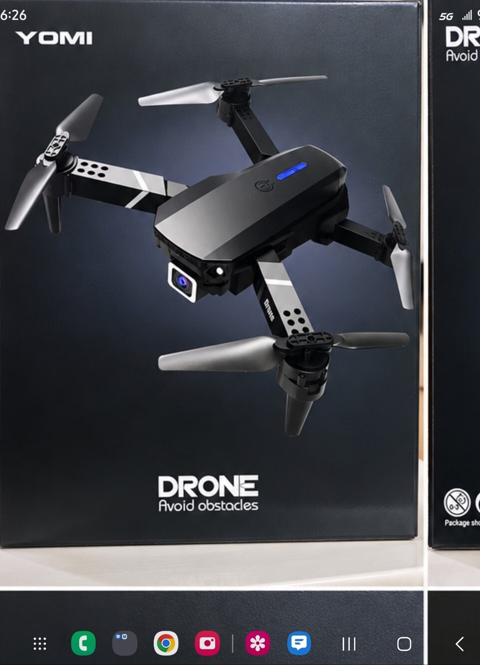 Black Foldable Camera Drone with Obstacle Avoidance